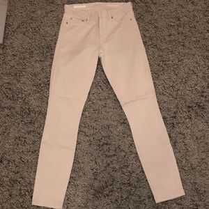 Cream colored GAP skinny jeans